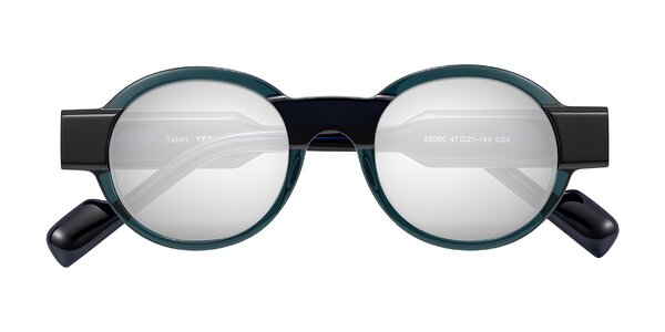 Front of Talori in Emerald/Blue Charcoal