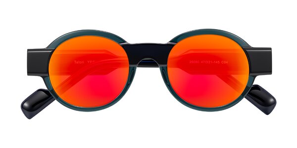 Front of Talori in Emerald/Blue Charcoal