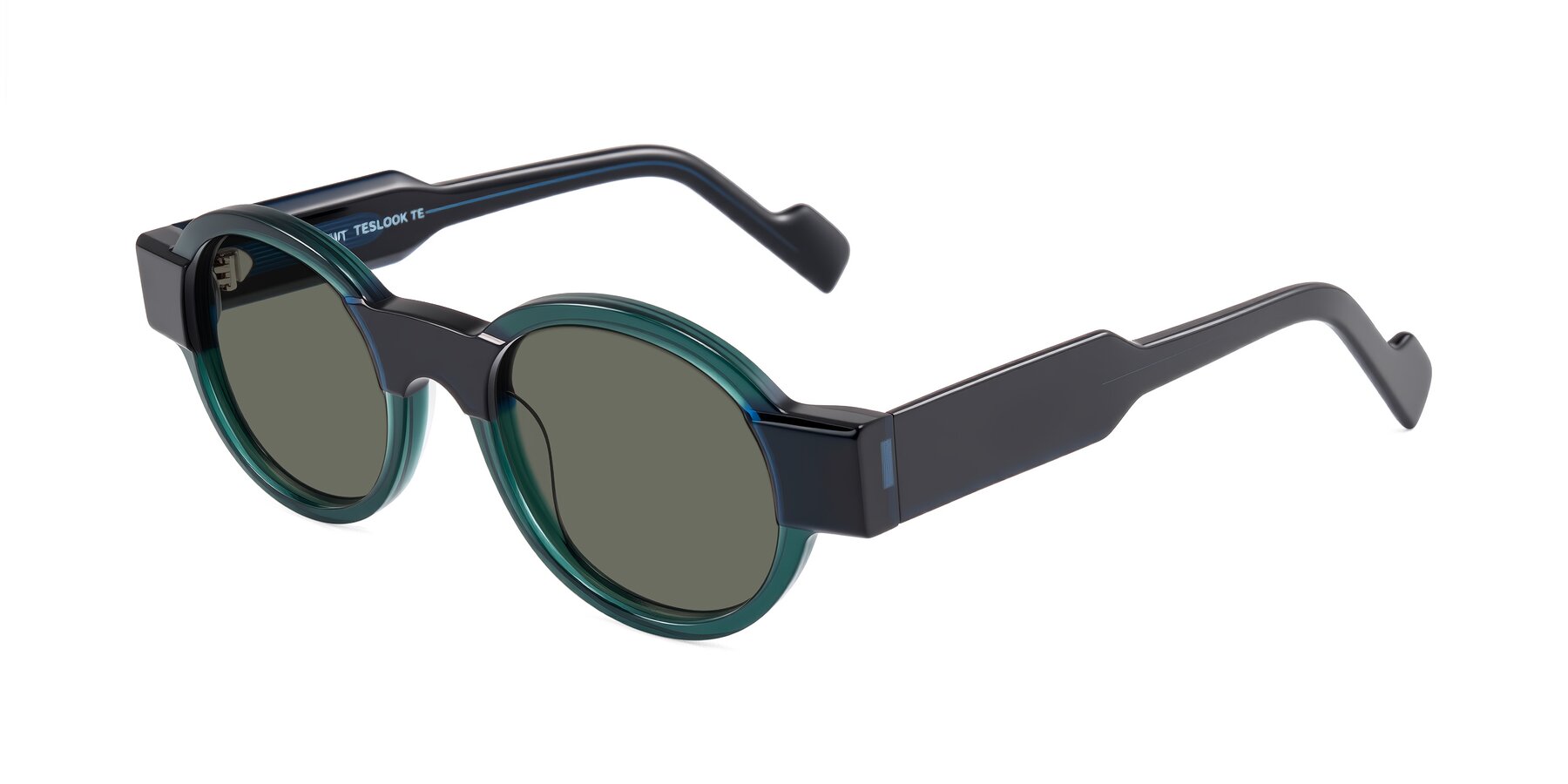 Angle of Talori in Emerald/Blue Charcoal with Gray Polarized Lenses