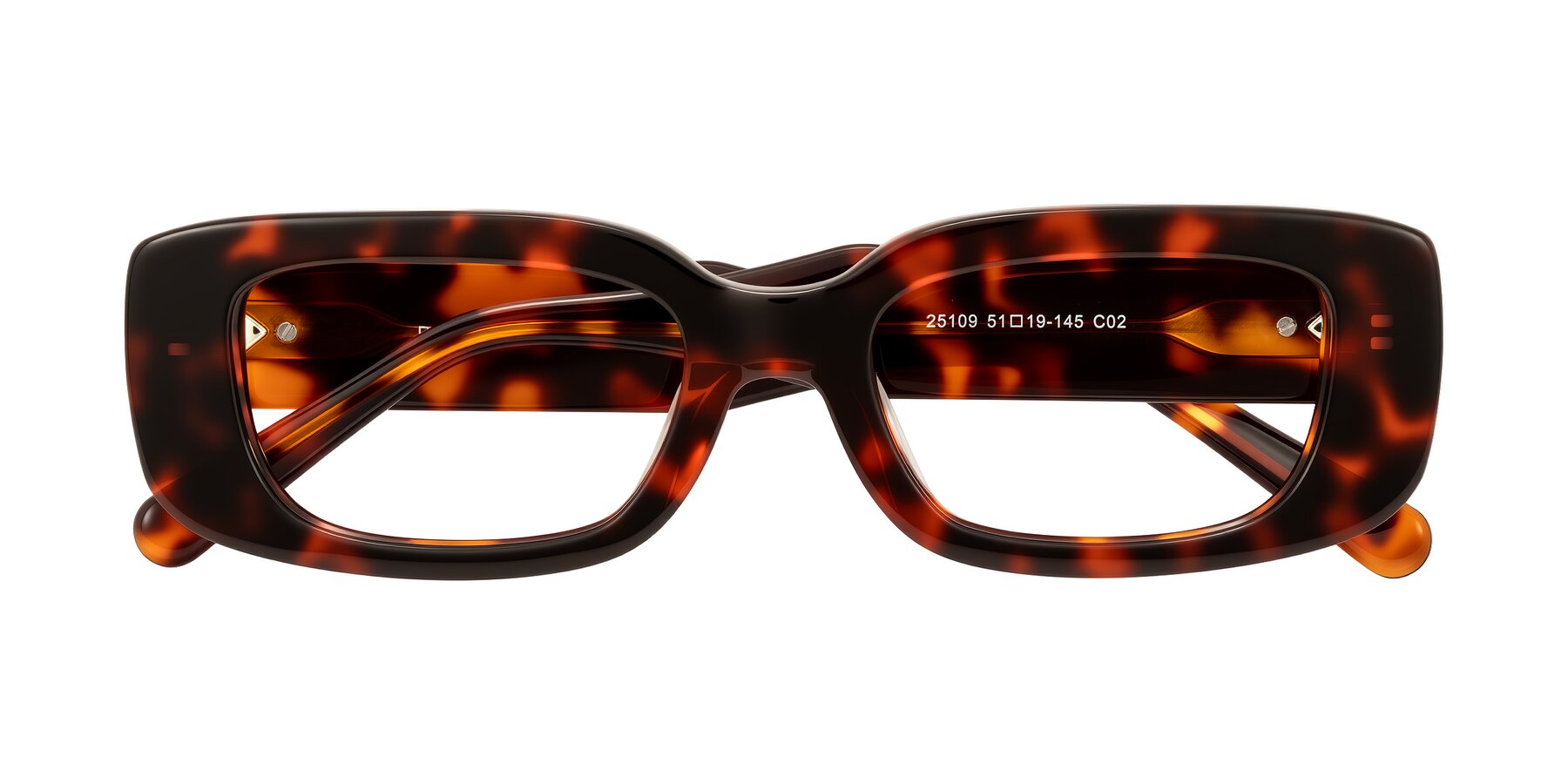 Folded Front of Pythias in Tortoise with Clear Eyeglass Lenses