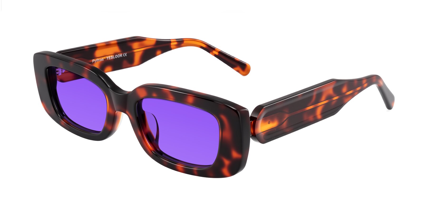 Angle of Pythias in Tortoise with Purple Tinted Lenses