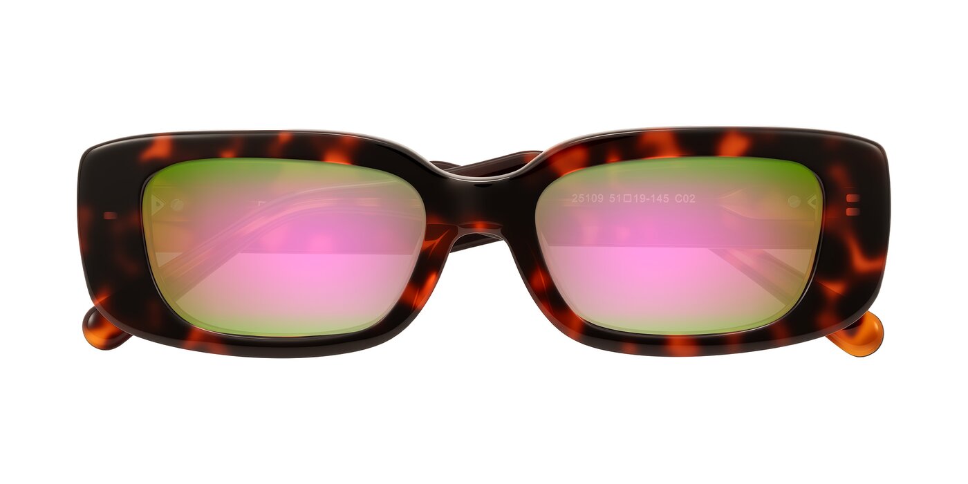 Pythias - Tortoise Flash Mirrored Sunglasses