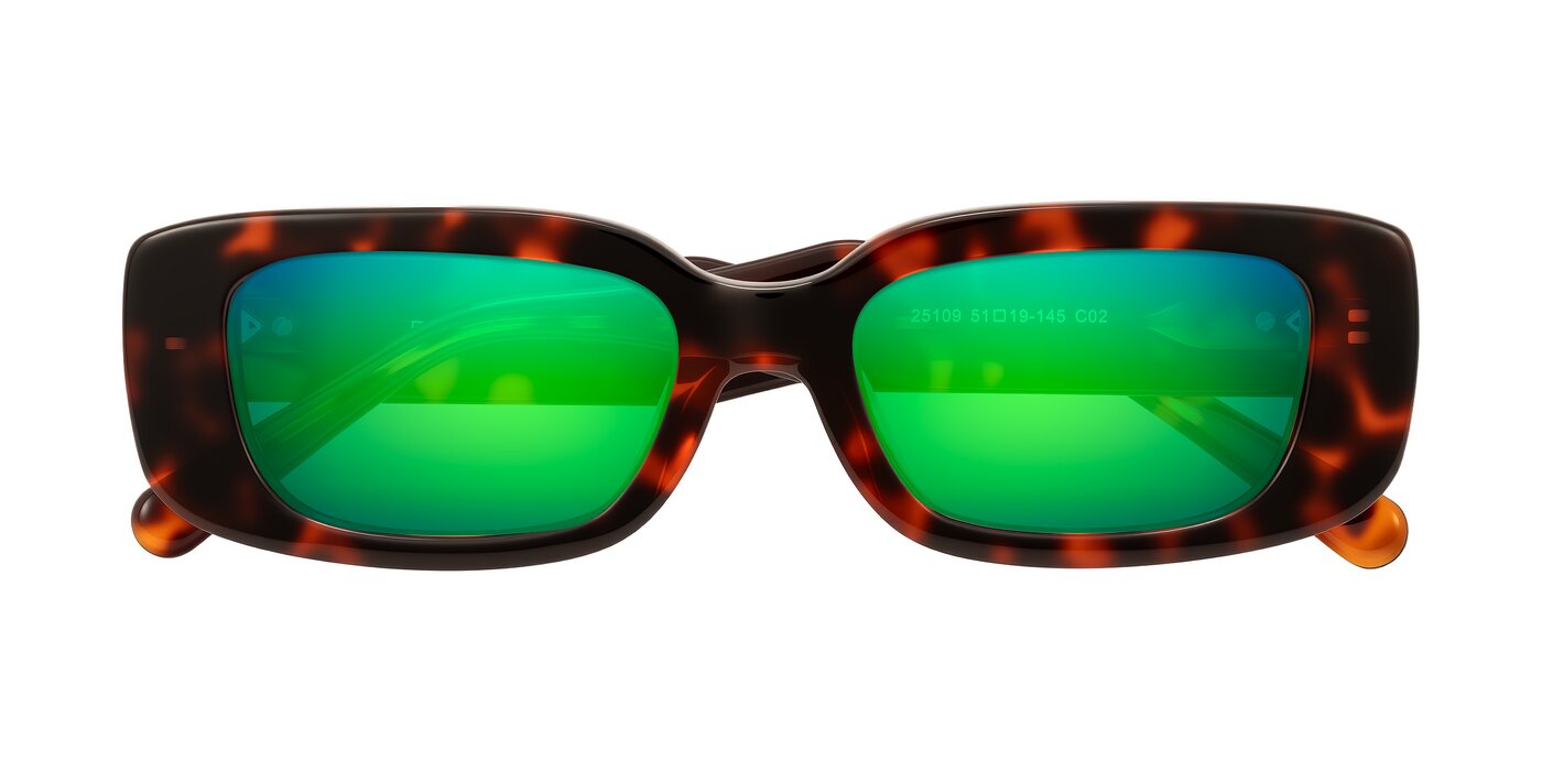 Pythias - Tortoise Flash Mirrored Sunglasses