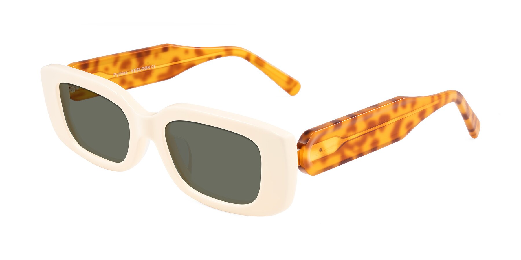 Angle of Pythias in Milky White/Tortoise with Gray Polarized Lenses