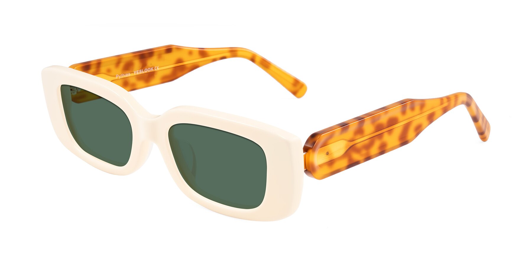 Angle of Pythias in Milky White/Tortoise with Green Polarized Lenses