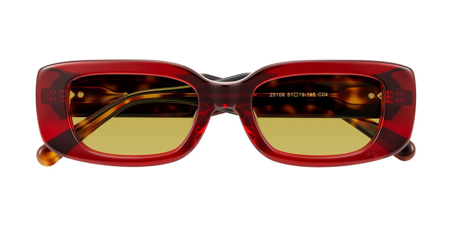 Folded Front of Pythias in Wine/Tortoise with Champagne Tinted Lenses