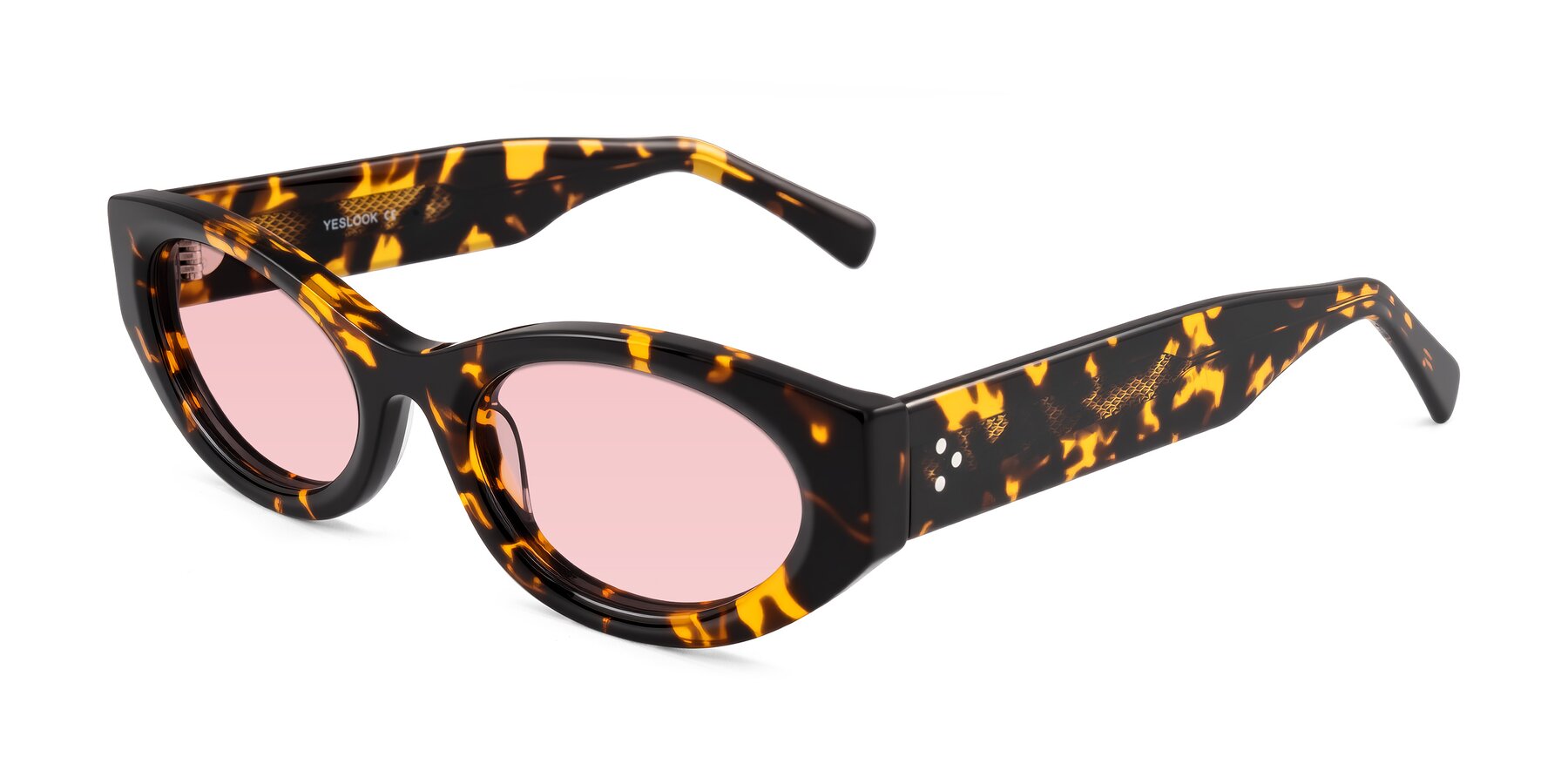 Angle of Begonia in Tortoise with Light Garnet Tinted Lenses
