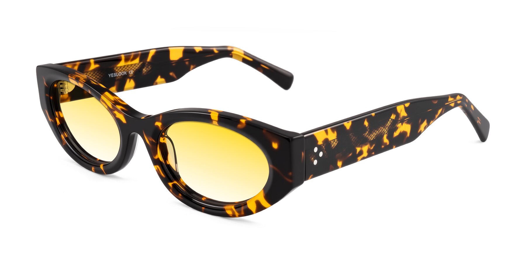 Angle of Begonia in Tortoise with Yellow Gradient Lenses