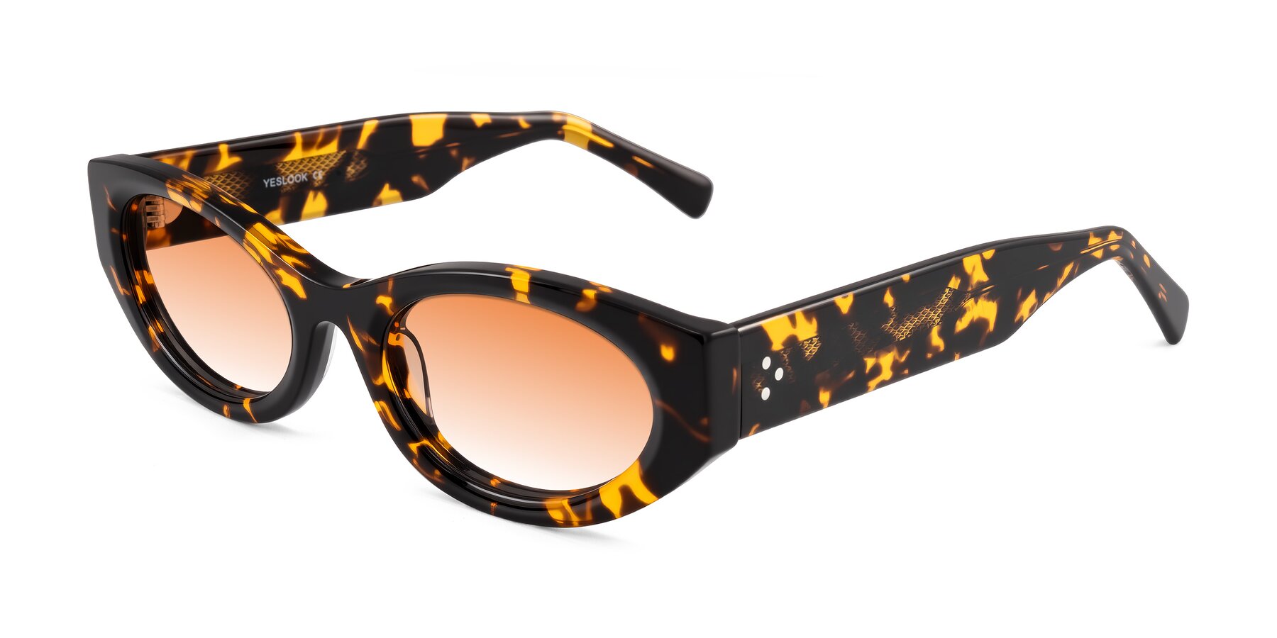 Angle of Begonia in Tortoise with Orange Gradient Lenses