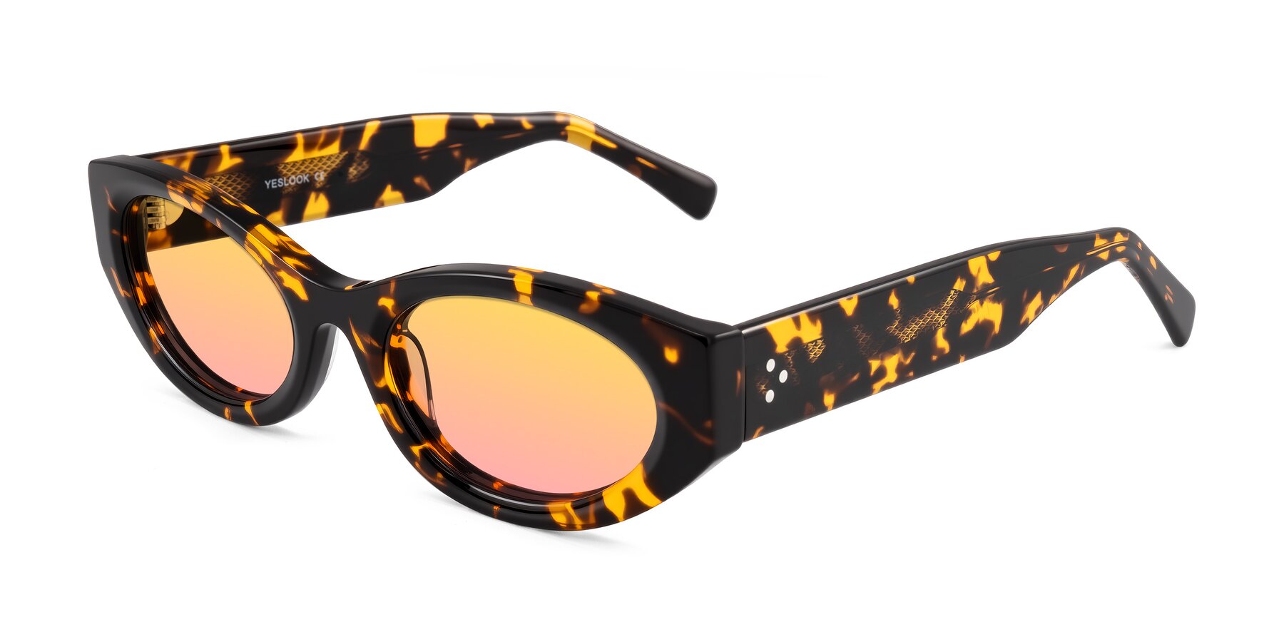 Angle of Begonia in Tortoise with Yellow / Pink Gradient Lenses