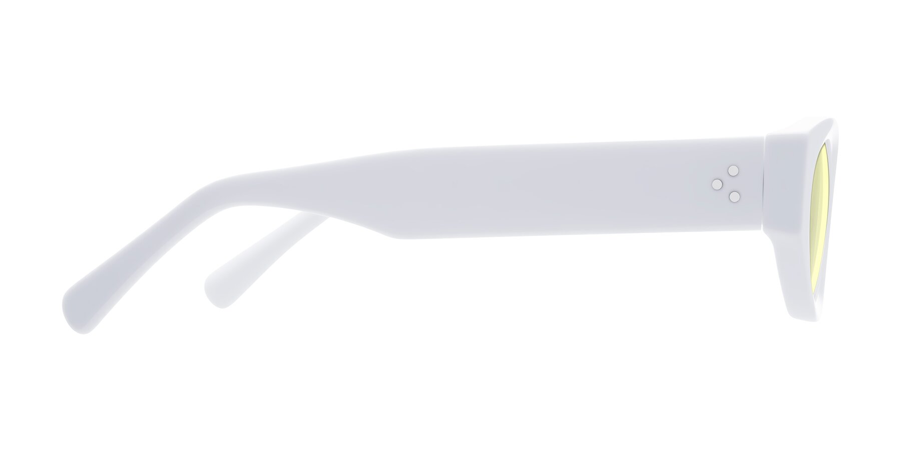 Side of Begonia in White with Light Yellow Tinted Lenses