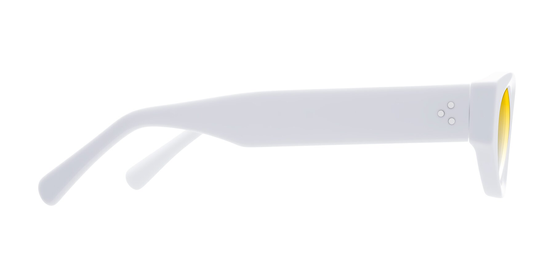 Side of Begonia in White with Yellow Gradient Lenses