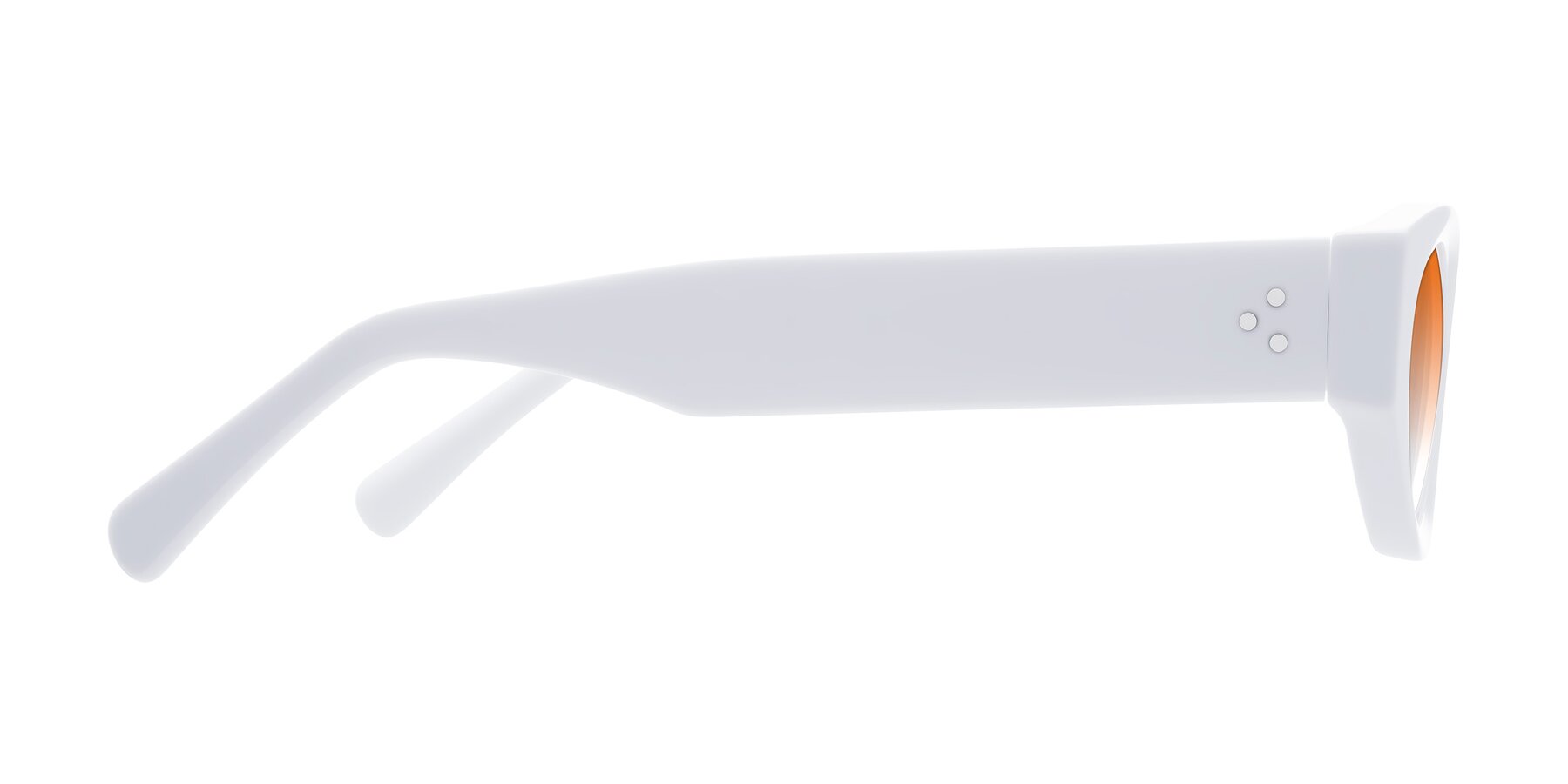 Side of Begonia in White with Orange Gradient Lenses