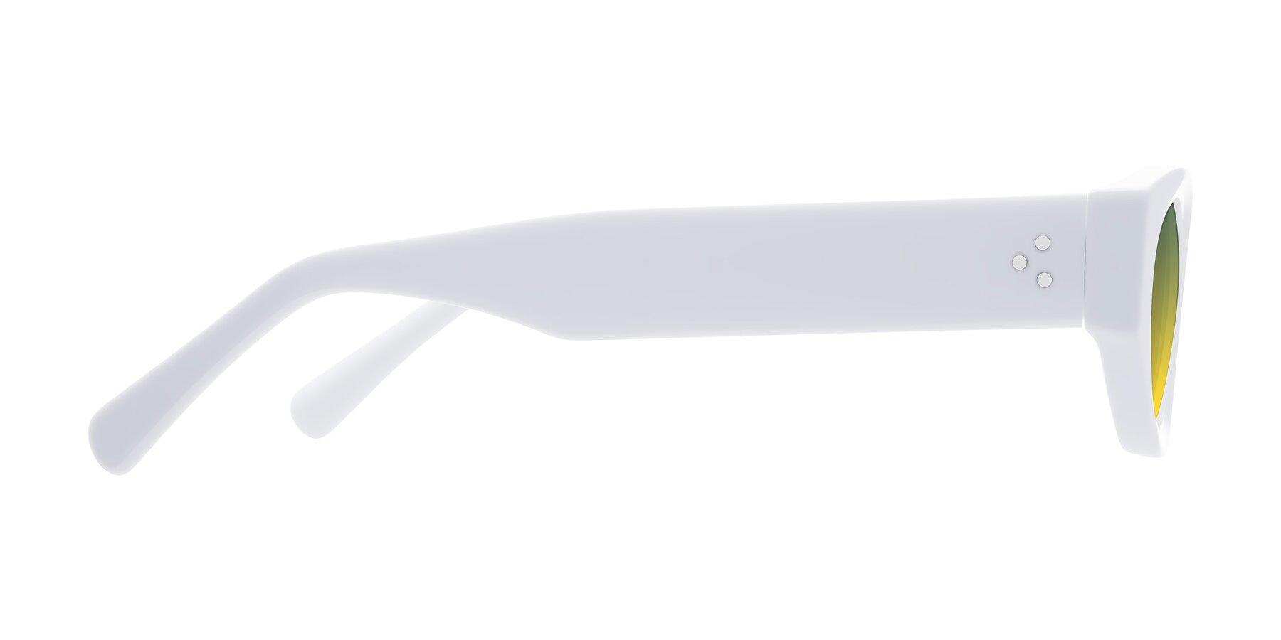 Side of Begonia in White with Green / Yellow Gradient Lenses