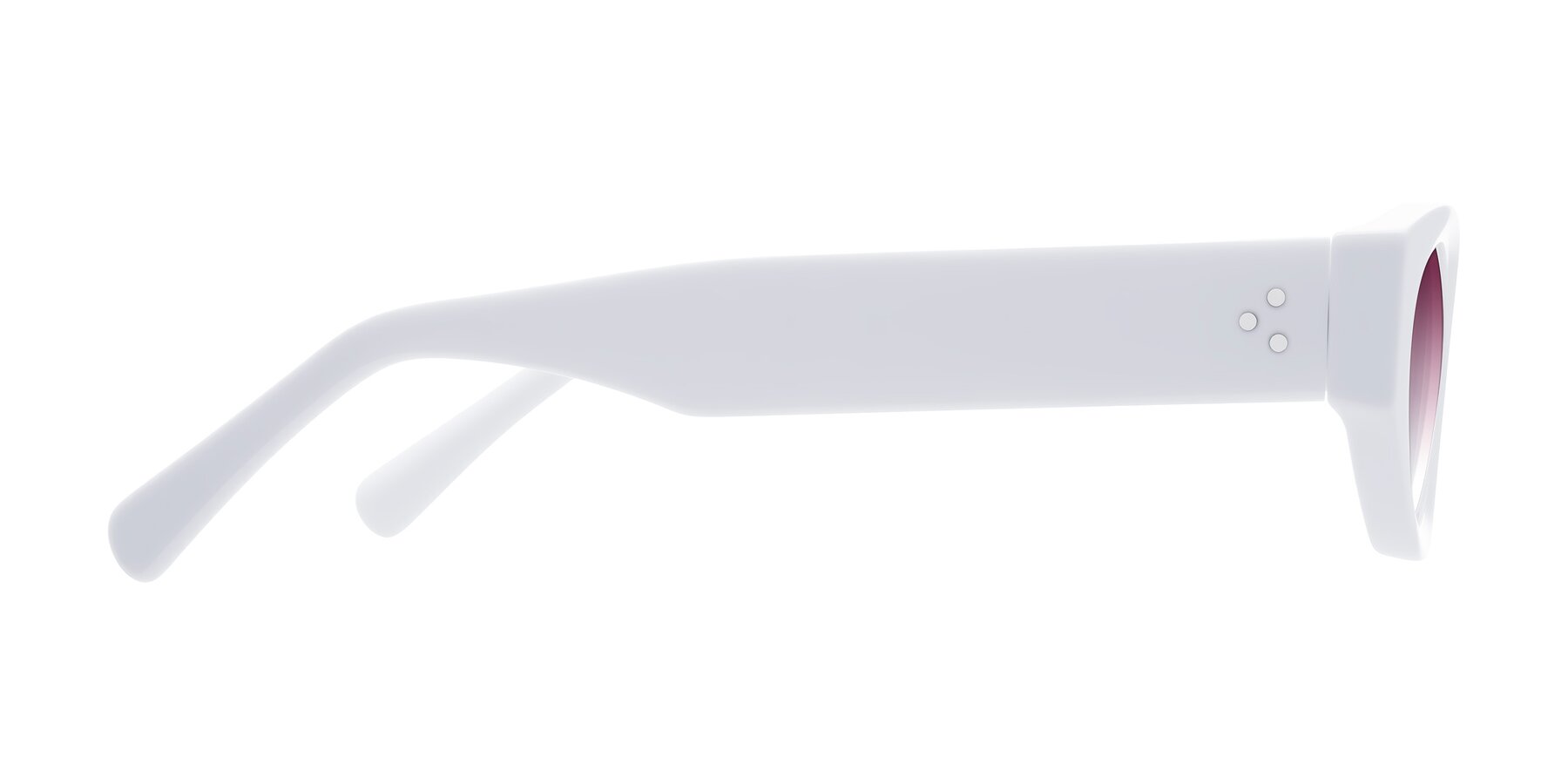 Side of Begonia in White with Wine Gradient Lenses