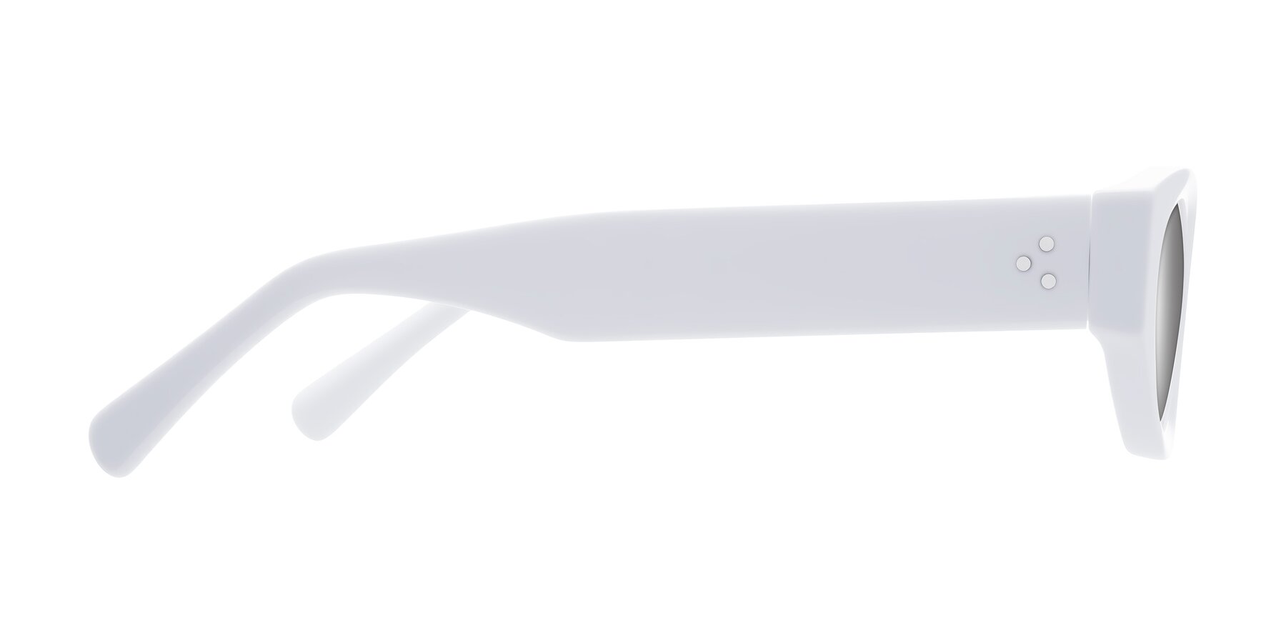 Side of Begonia in White with Silver Mirrored Lenses