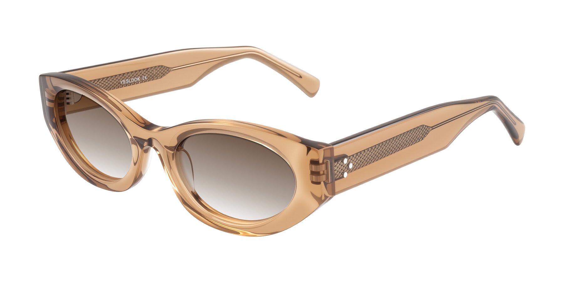 Angle of Begonia in Light Brown with Brown Gradient Lenses