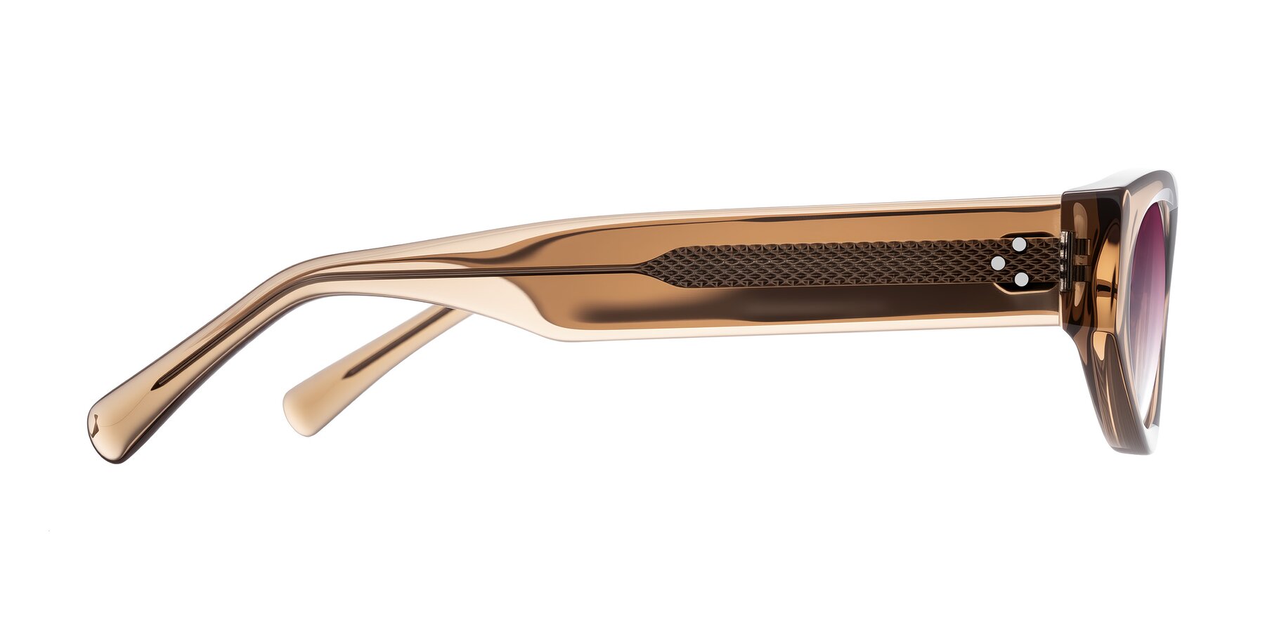 Side of Begonia in Light Brown with Wine Gradient Lenses