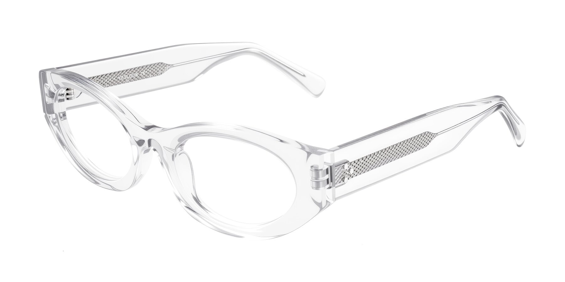 Angle of Begonia in Clear with Clear Eyeglass Lenses