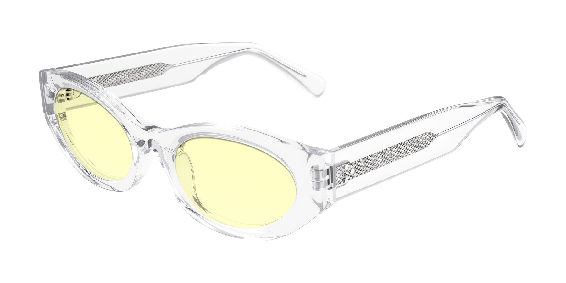 Angle of Begonia in Clear with Light Yellow Tinted Lenses