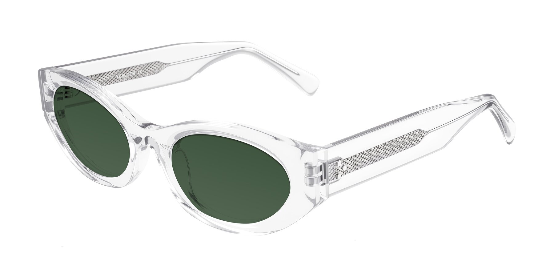 Angle of Begonia in Clear with Green Tinted Lenses