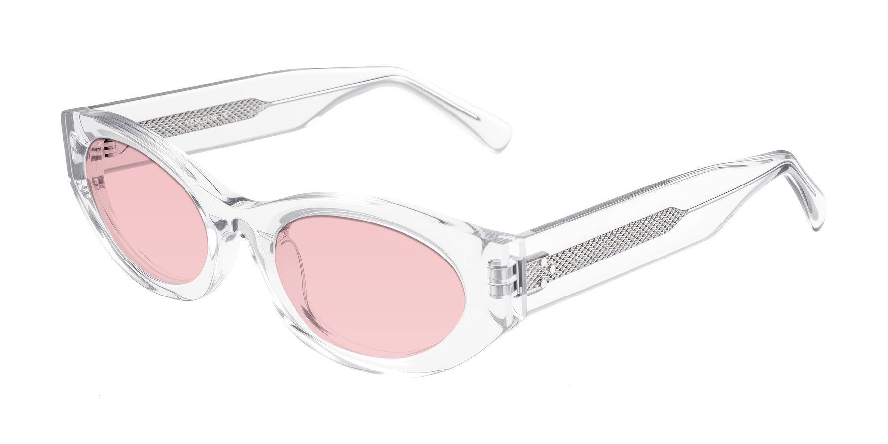 Angle of Begonia in Clear with Light Garnet Tinted Lenses