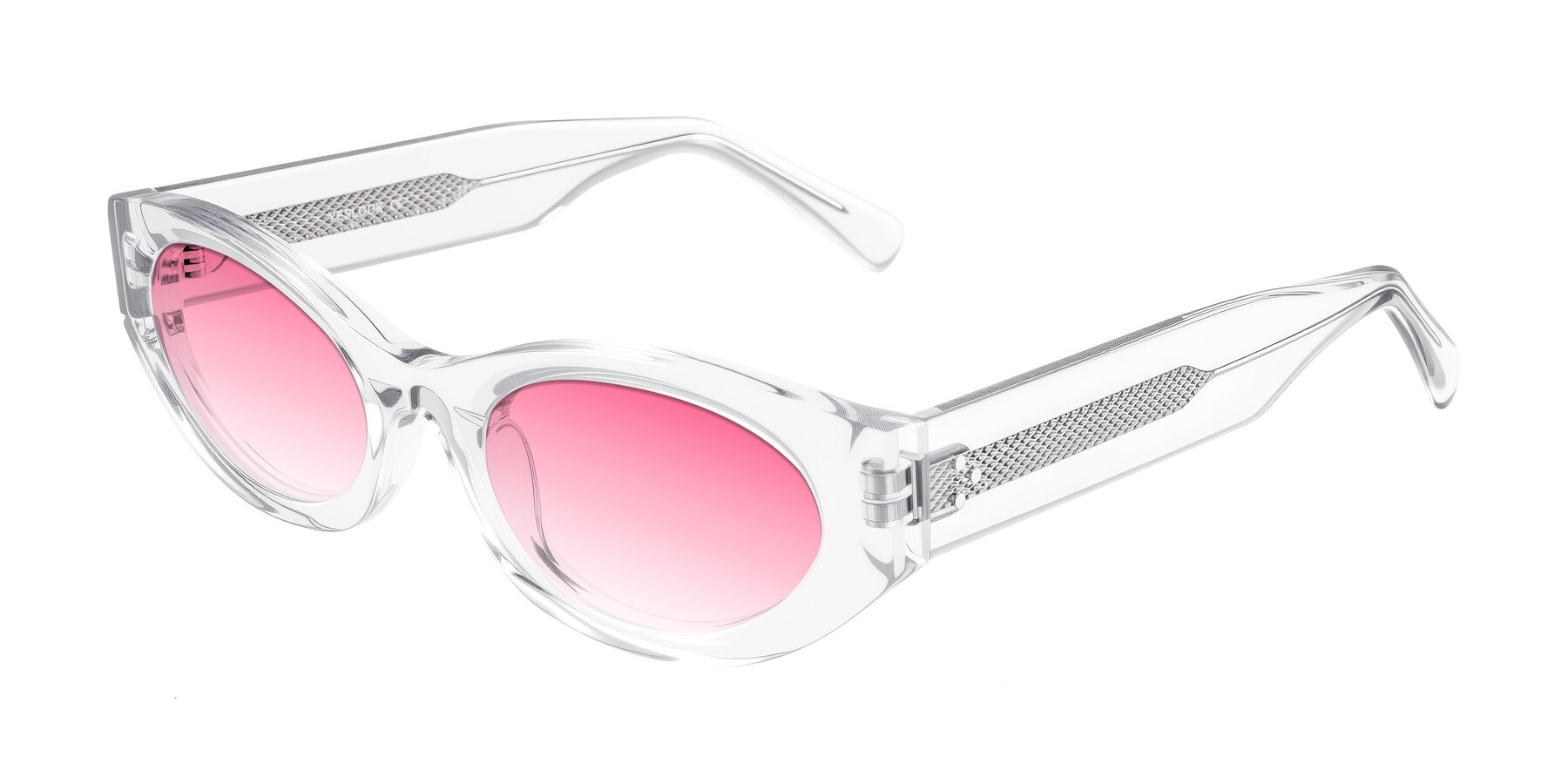 Angle of Begonia in Clear with Pink Gradient Lenses