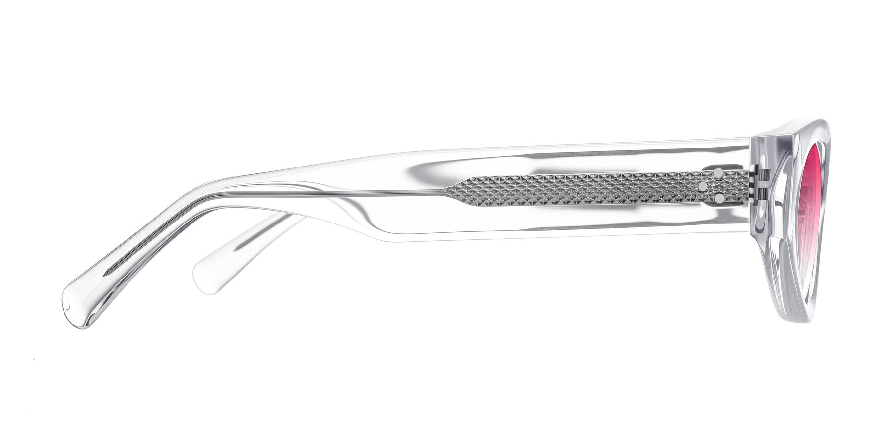 Side of Begonia in Clear with Pink Gradient Lenses