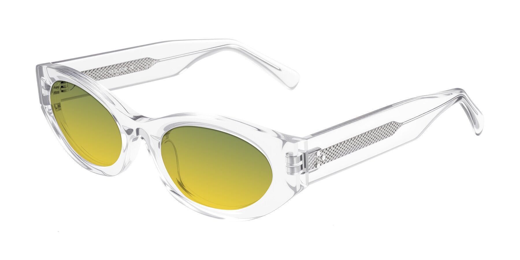 Angle of Begonia in Clear with Green / Yellow Gradient Lenses