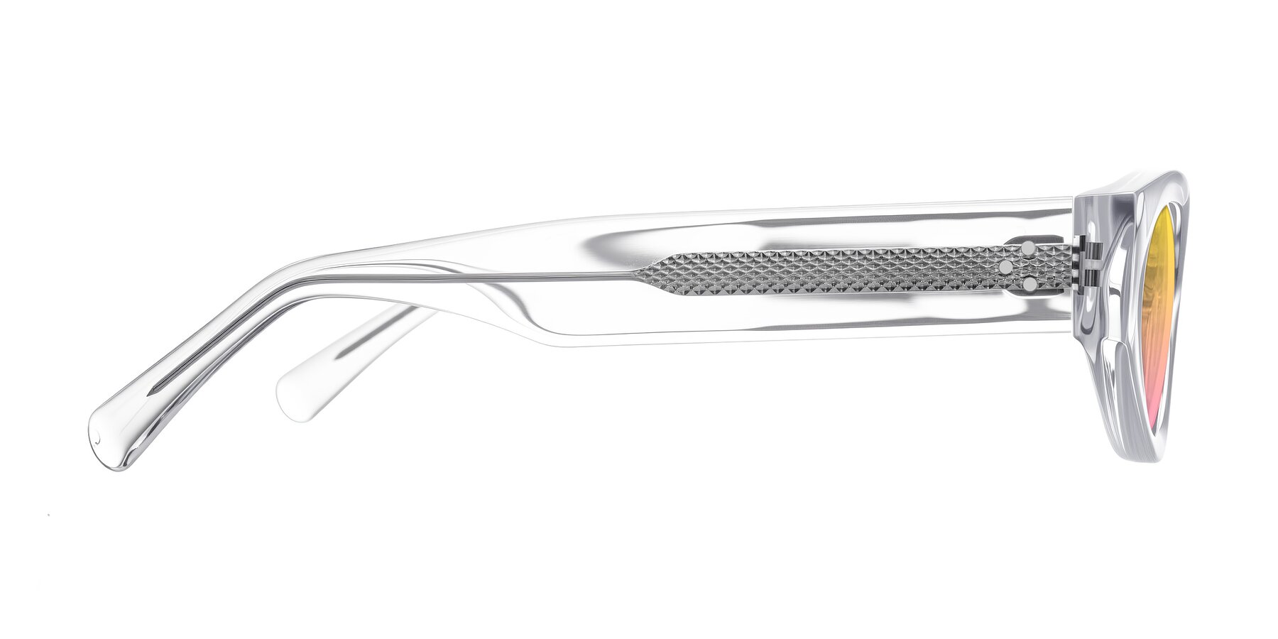 Side of Begonia in Clear with Yellow / Pink Gradient Lenses