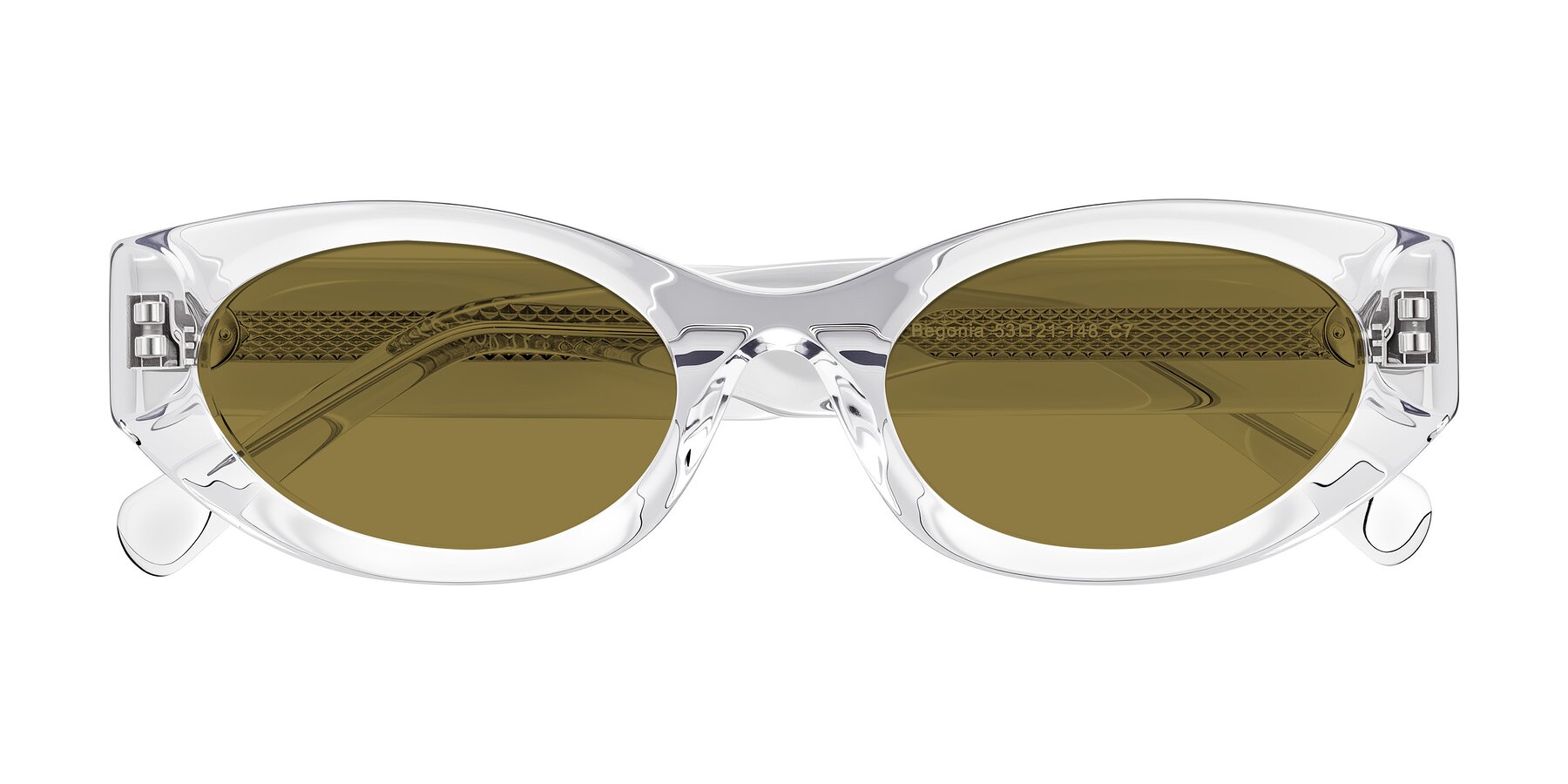 Folded Front of Begonia in Clear with Brown Polarized Lenses