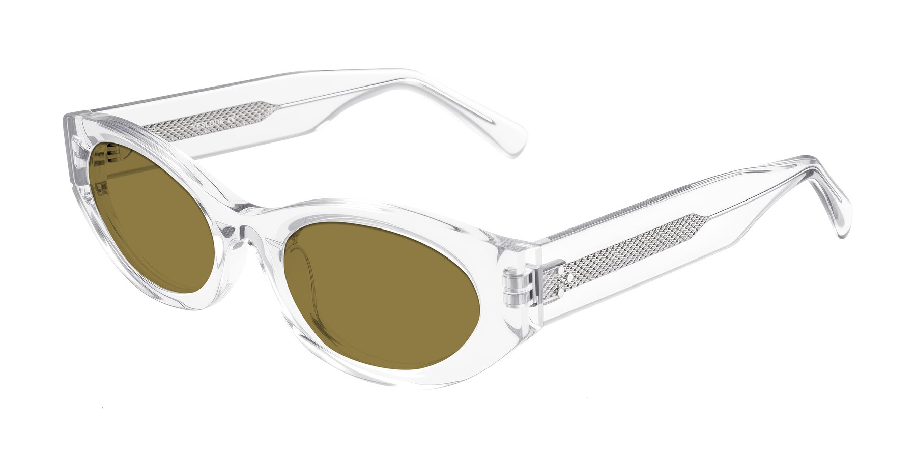 Angle of Begonia in Clear with Brown Polarized Lenses