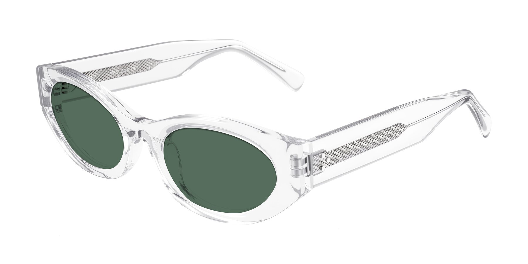 Angle of Begonia in Clear with Green Polarized Lenses