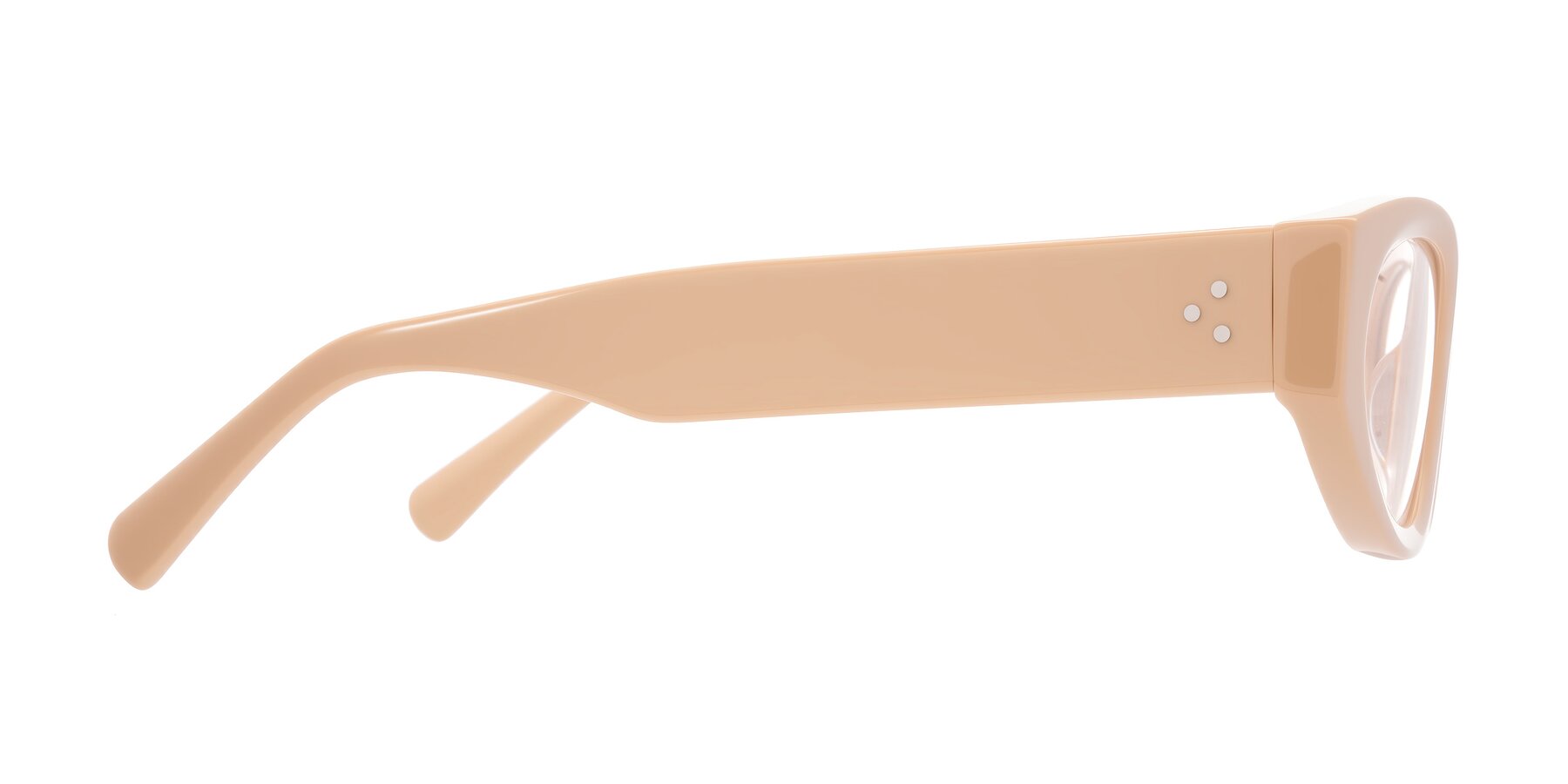 Side of Begonia in Pale Salmon with Clear Eyeglass Lenses