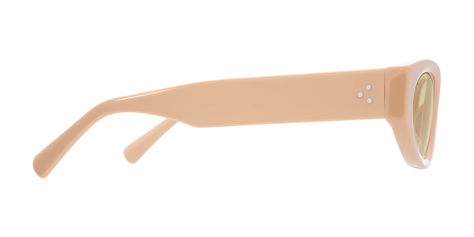 Side of Begonia in Pale Salmon with Light Champagne Tinted Lenses