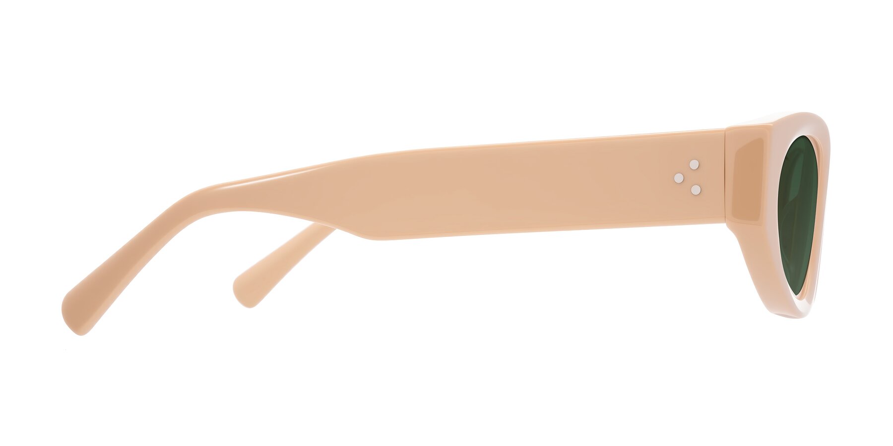 Side of Begonia in Pale Salmon with Green Tinted Lenses