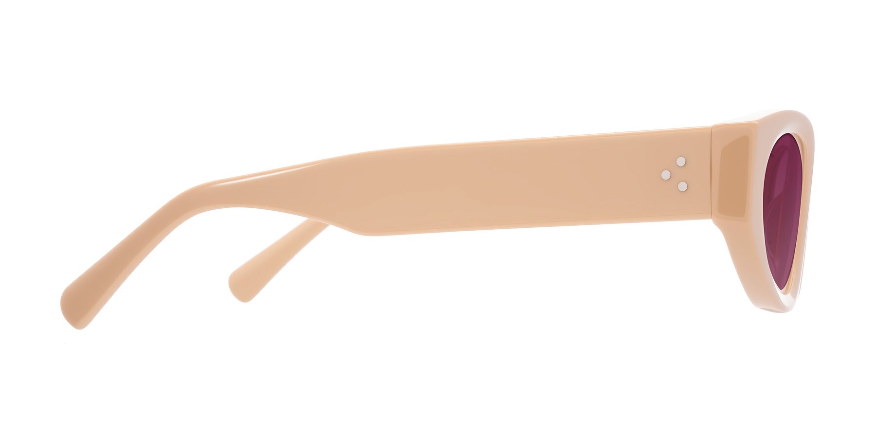 Side of Begonia in Pale Salmon with Wine Tinted Lenses