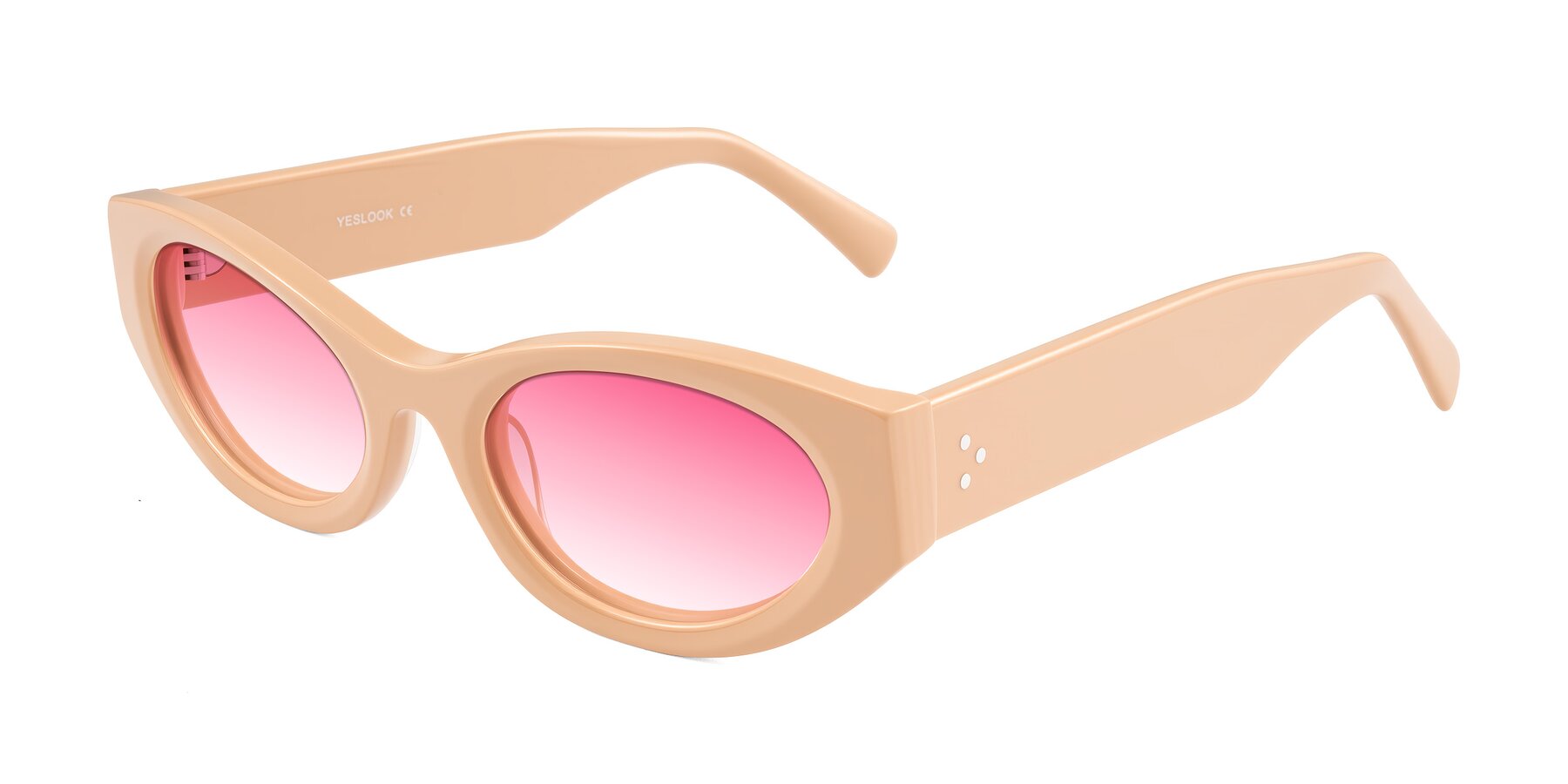 Angle of Begonia in Pale Salmon with Pink Gradient Lenses