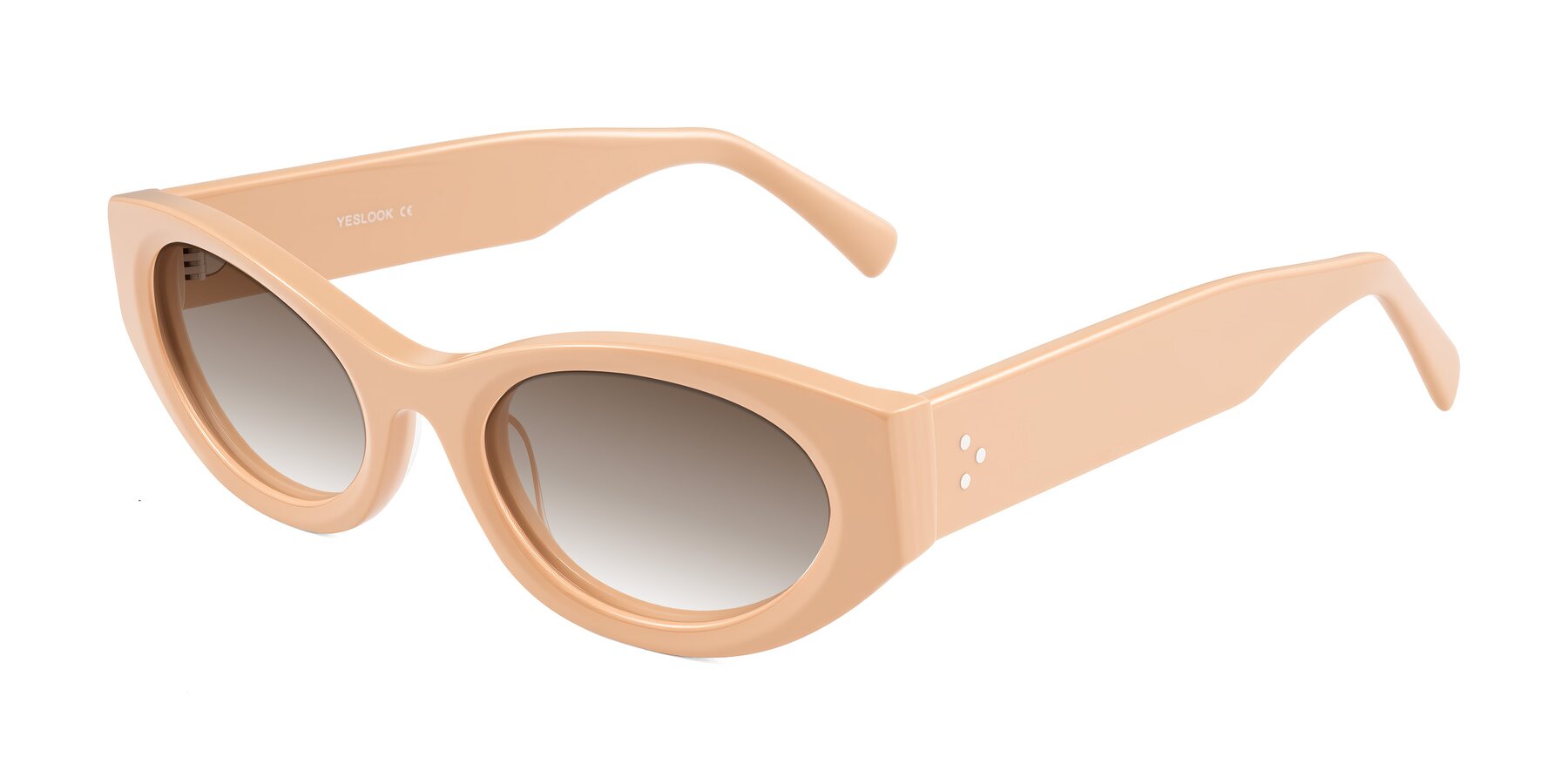 Angle of Begonia in Pale Salmon with Brown Gradient Lenses