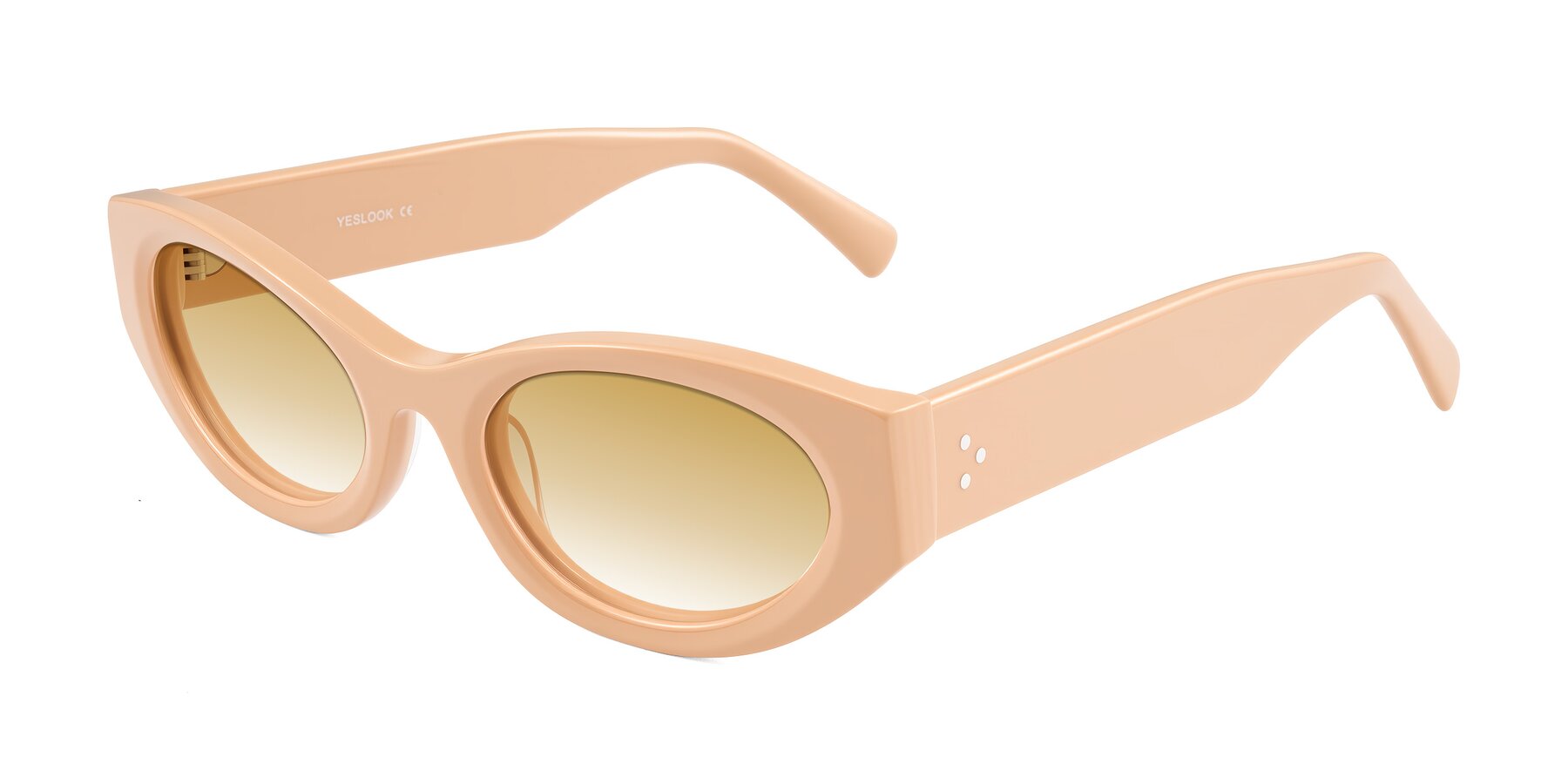 Angle of Begonia in Pale Salmon with Champagne Gradient Lenses