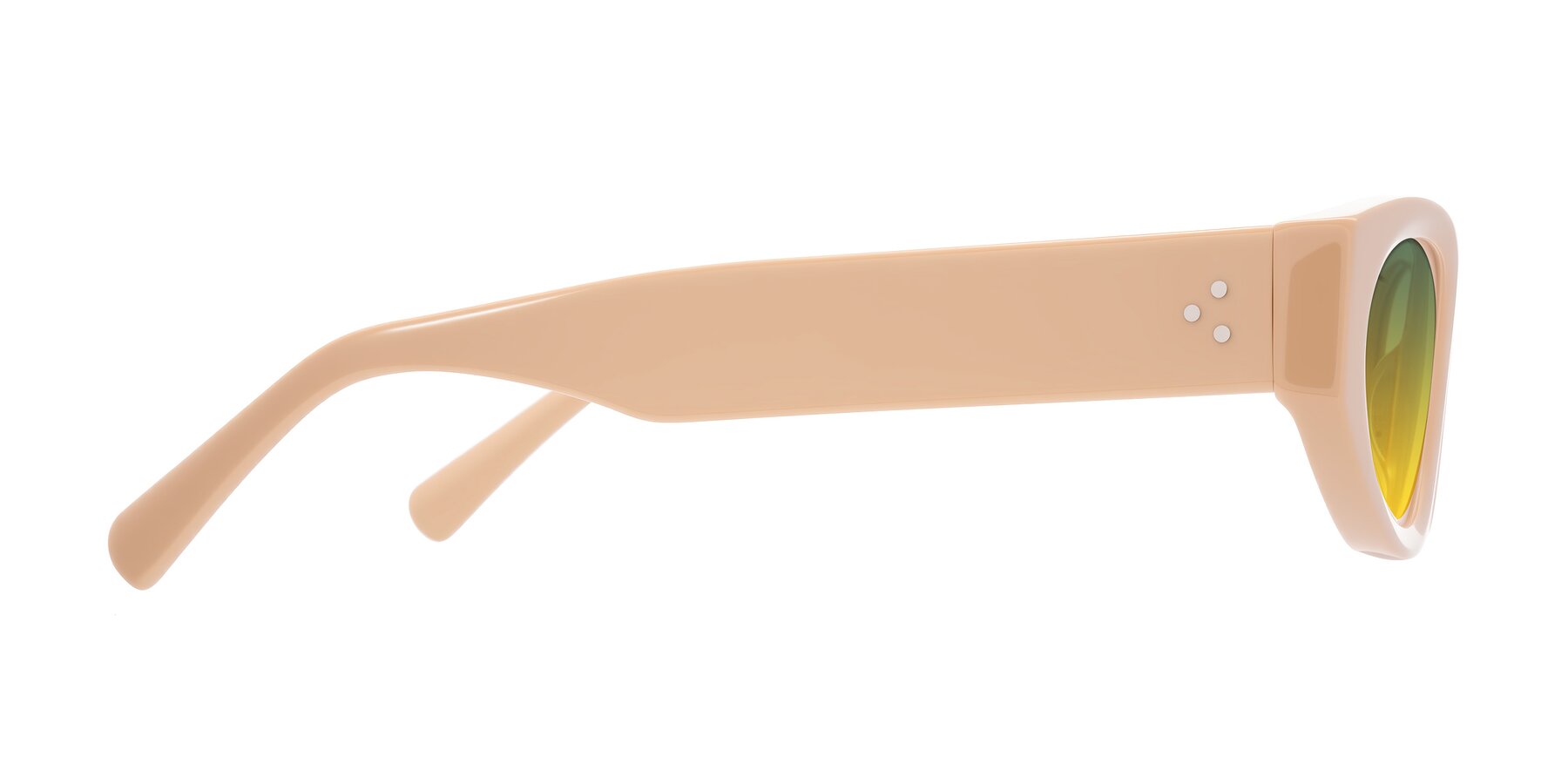 Side of Begonia in Pale Salmon with Green / Yellow Gradient Lenses