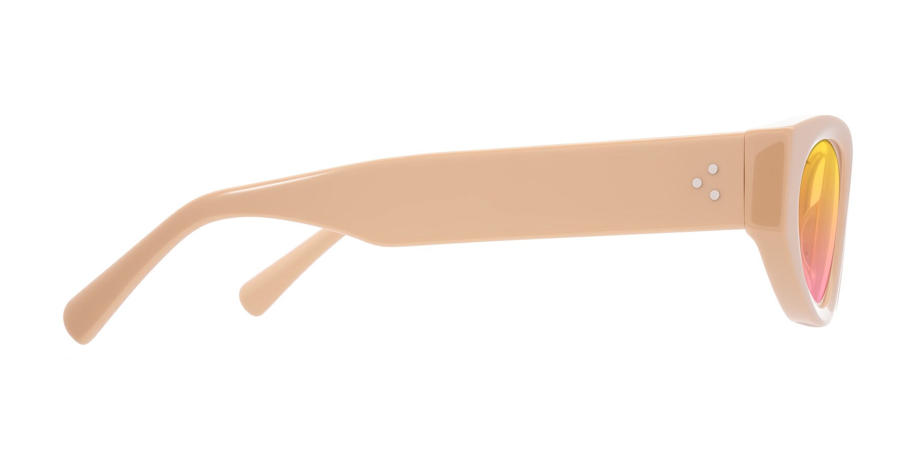 Side of Begonia in Pale Salmon with Yellow / Pink Gradient Lenses