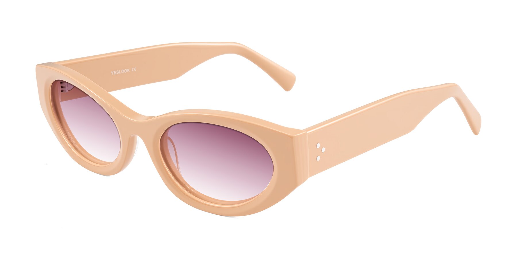 Angle of Begonia in Pale Salmon with Wine Gradient Lenses