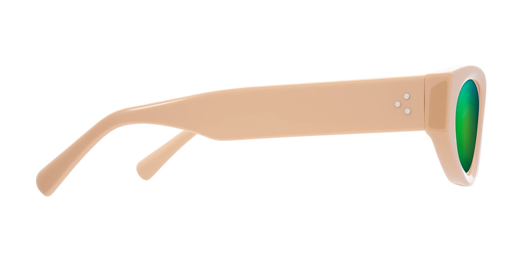 Side of Begonia in Pale Salmon with Green Mirrored Lenses