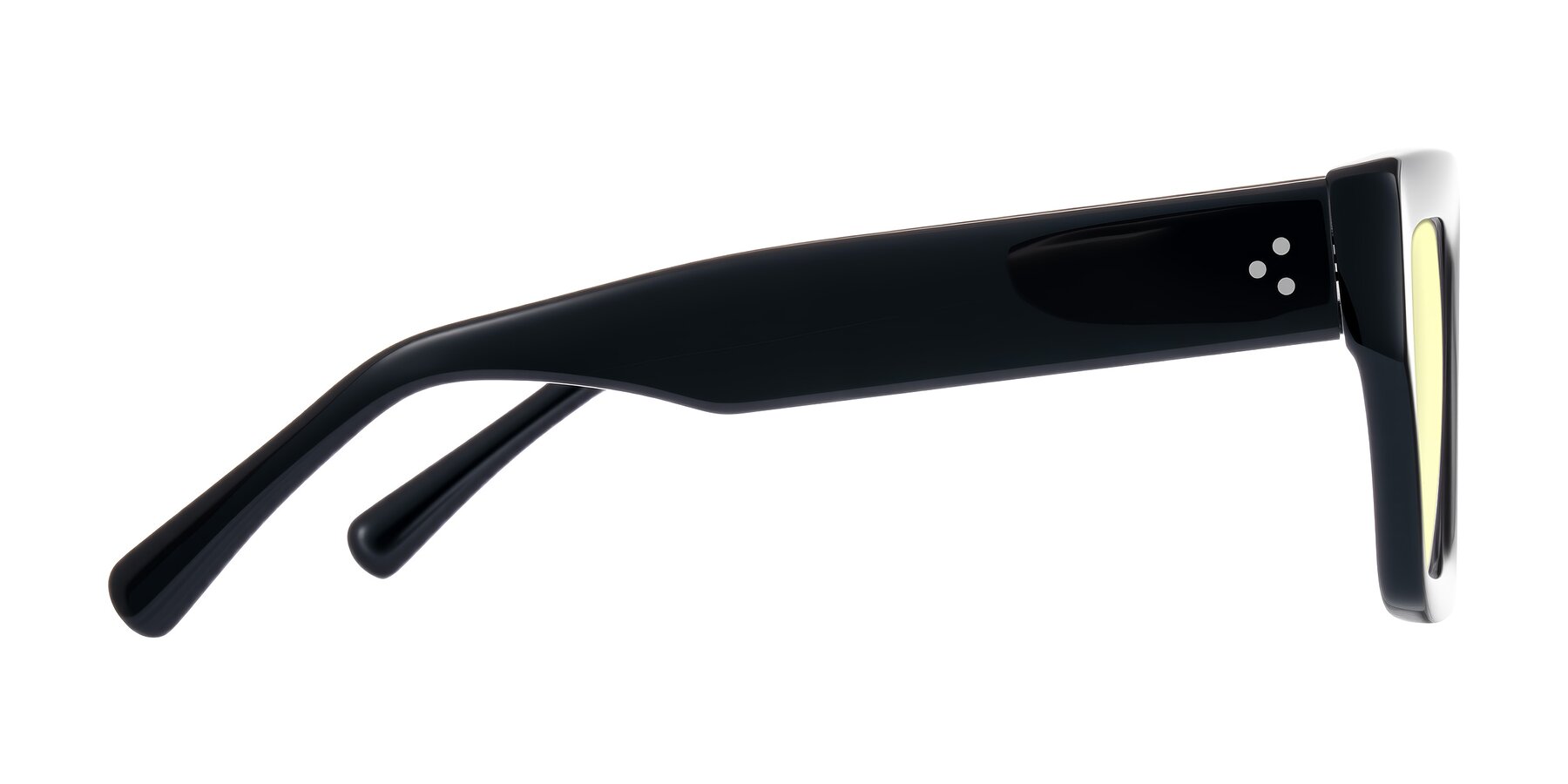 Side of Simba in Black with Light Yellow Tinted Lenses