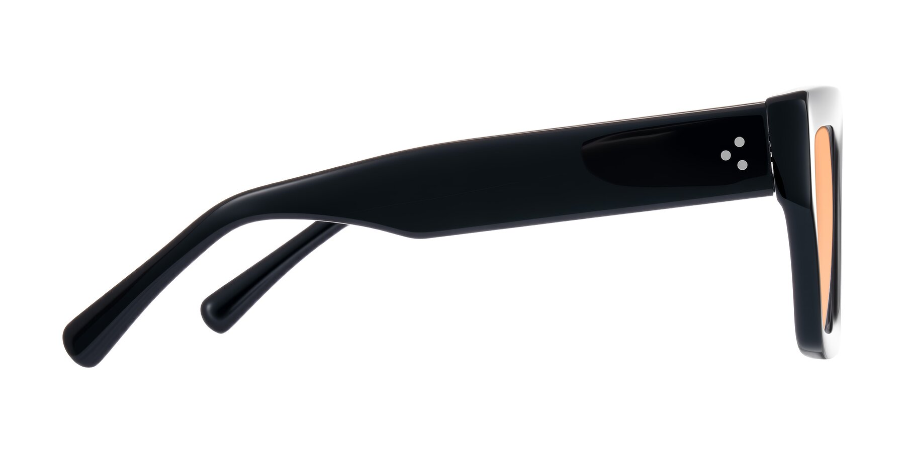 Side of Simba in Black with Light Orange Tinted Lenses