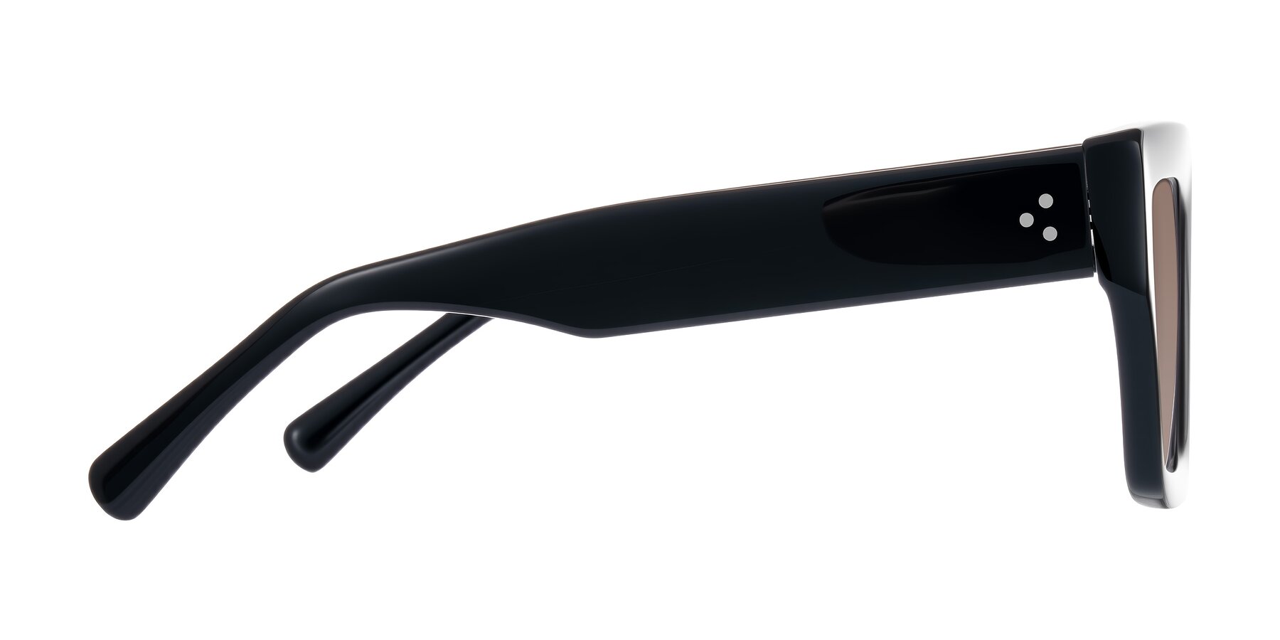 Side of Simba in Black with Medium Brown Tinted Lenses