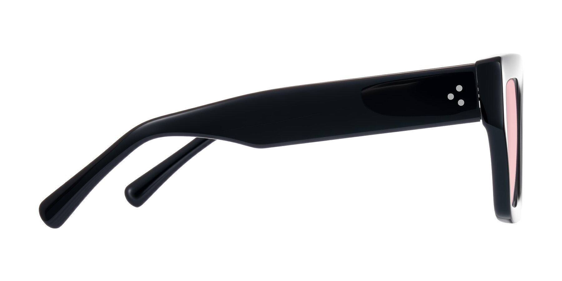 Side of Simba in Black with Light Garnet Tinted Lenses