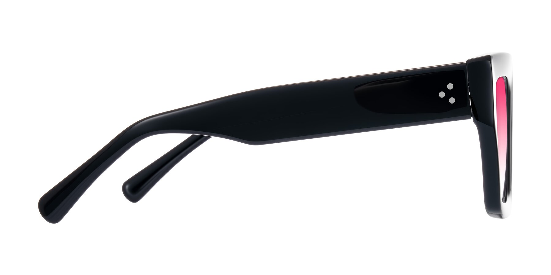 Side of Simba in Black with Pink Gradient Lenses