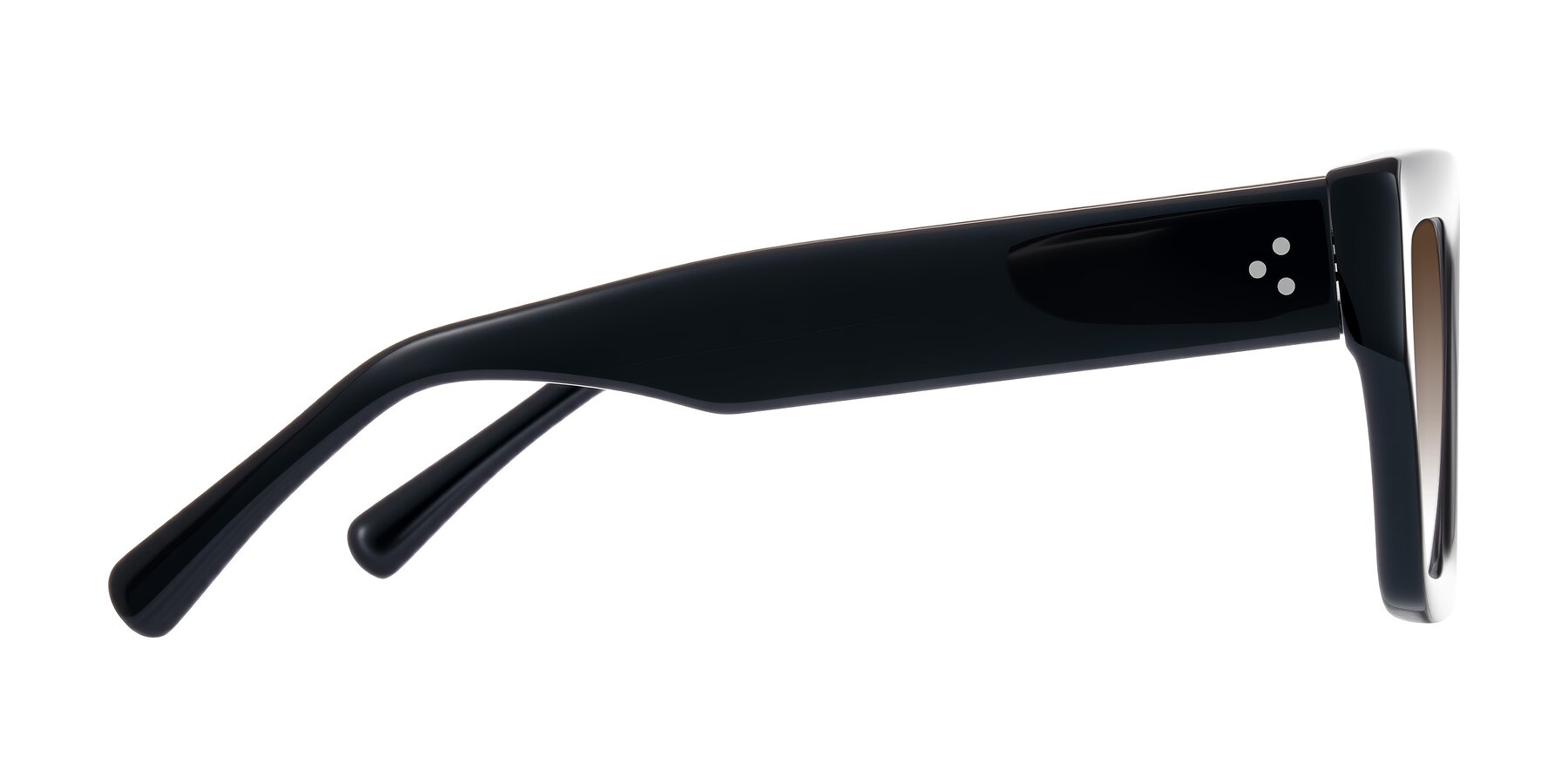 Side of Simba in Black with Brown Gradient Lenses